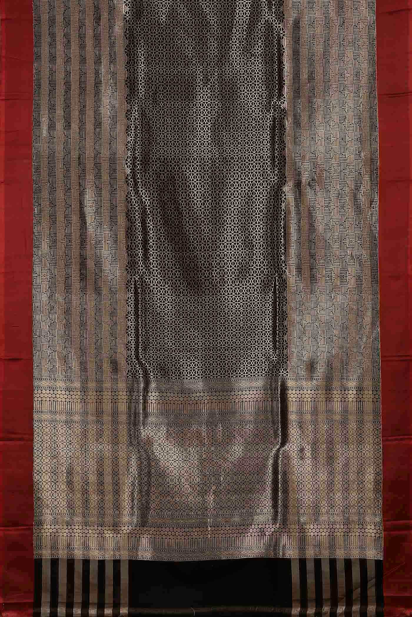 Black Banarasi Silk Saree