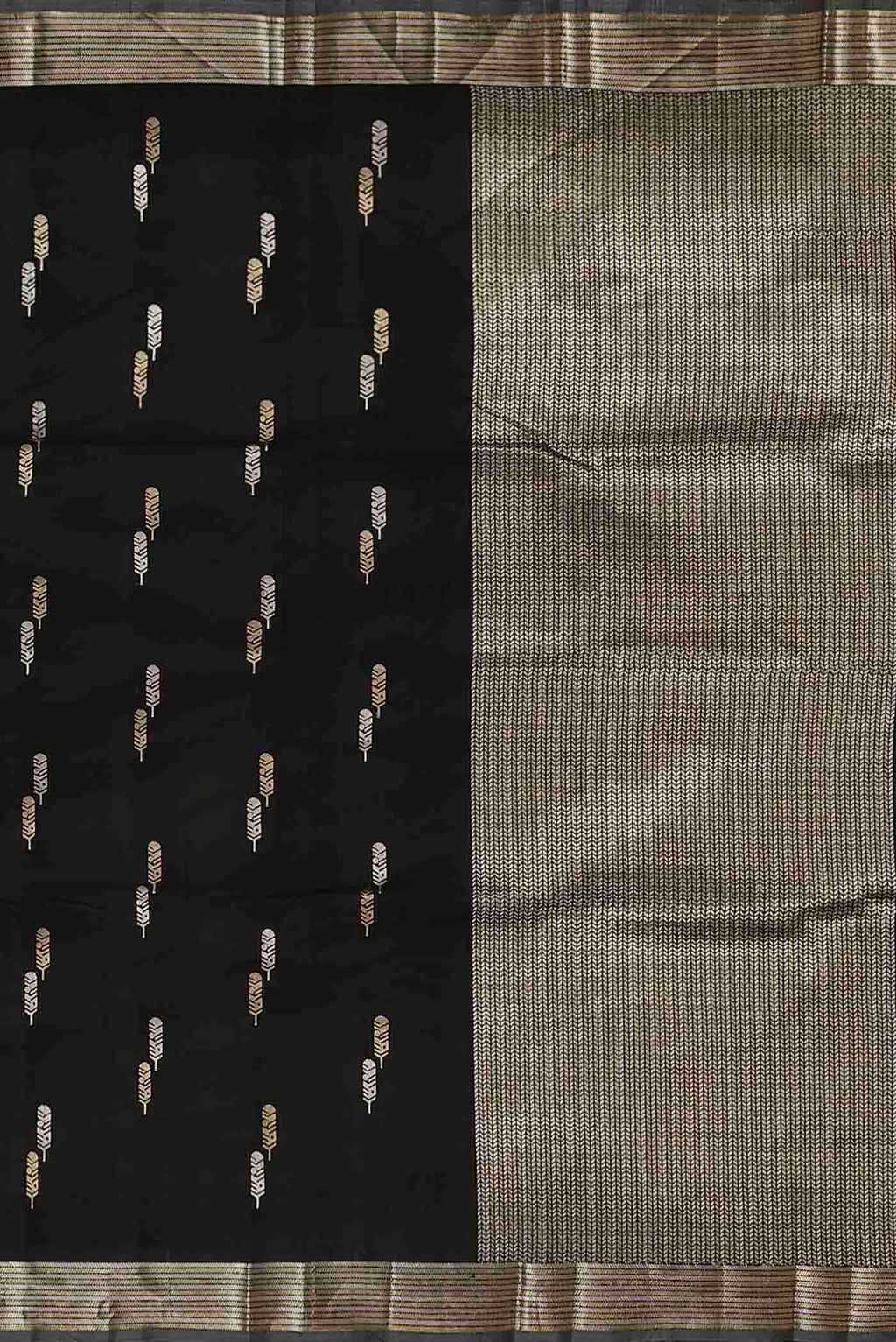 Black Banarasi Silk Saree