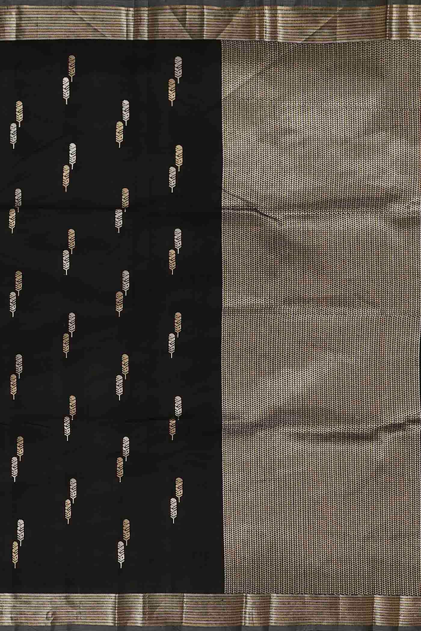Black Banarasi Silk Saree
