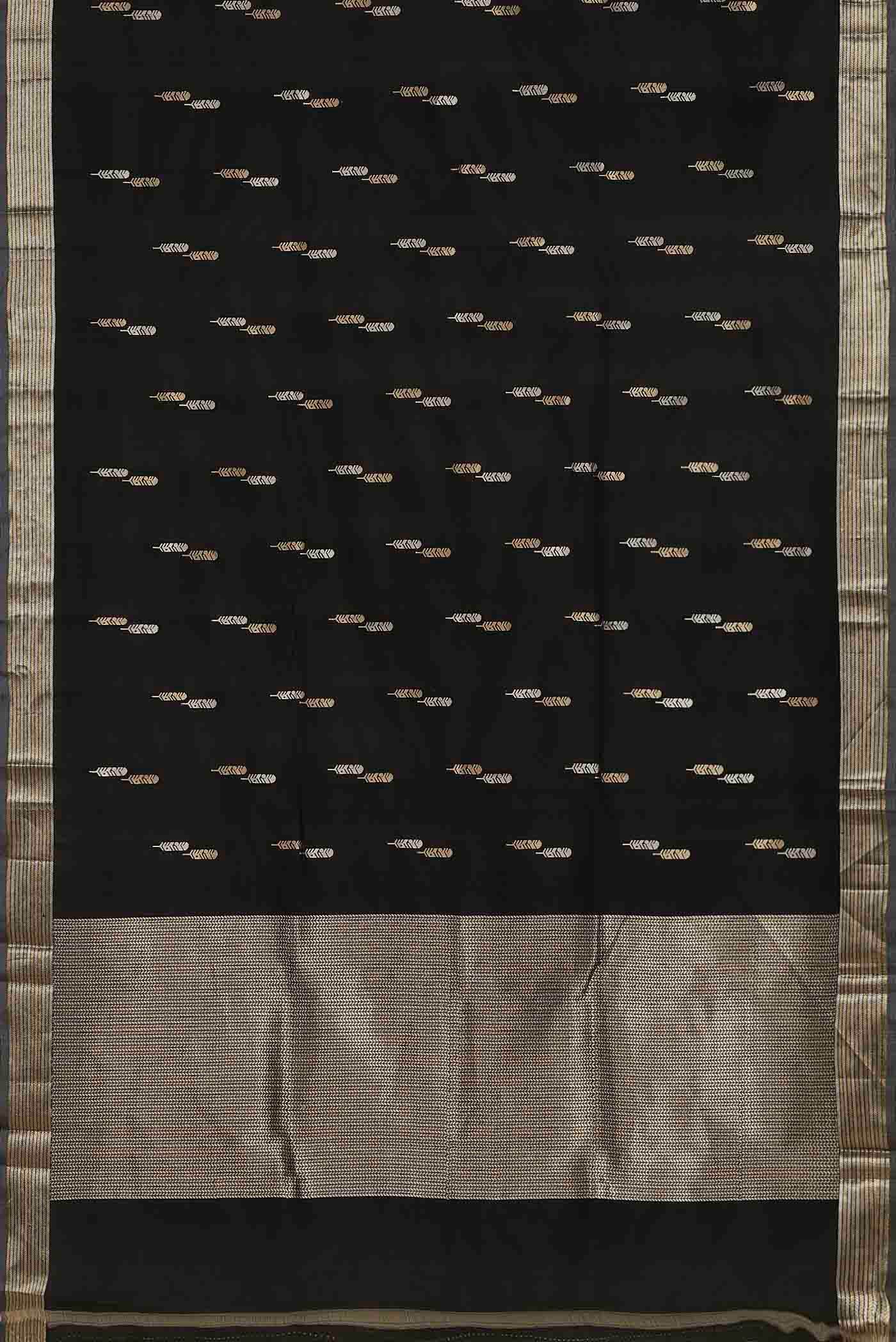 Black Banarasi Silk Saree