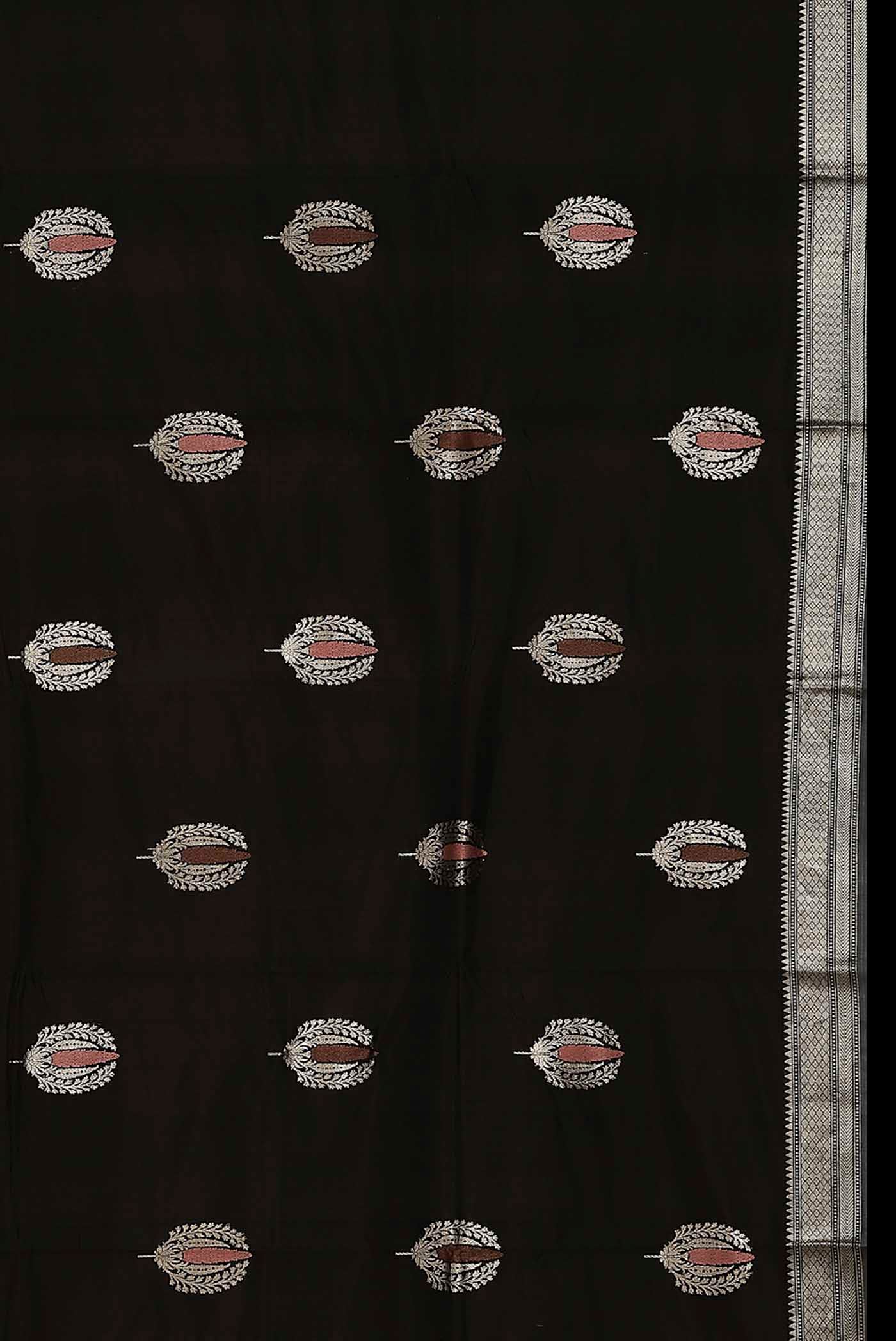Black Banarasi Katan Silk Saree