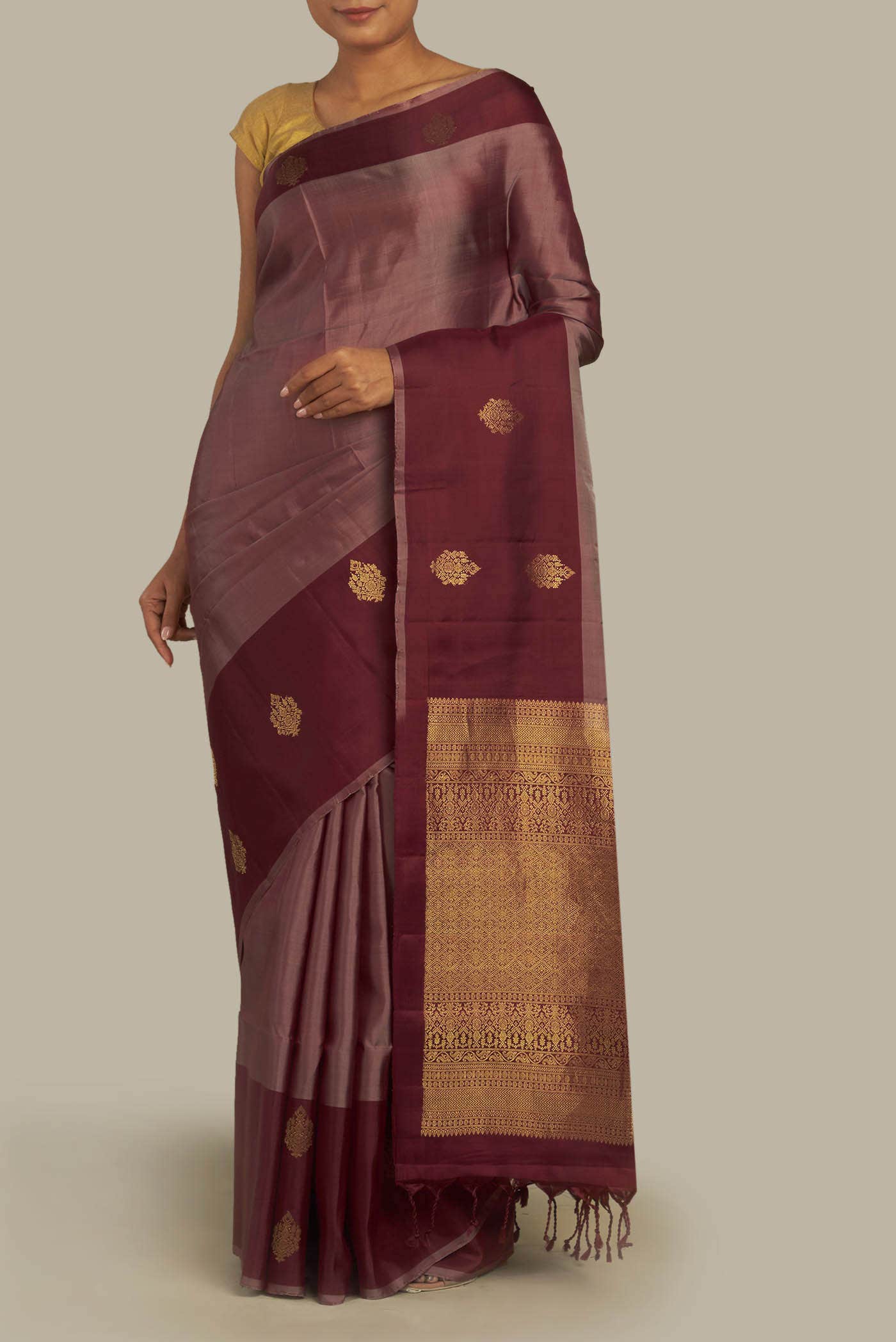 Brown Soft Silk Saree