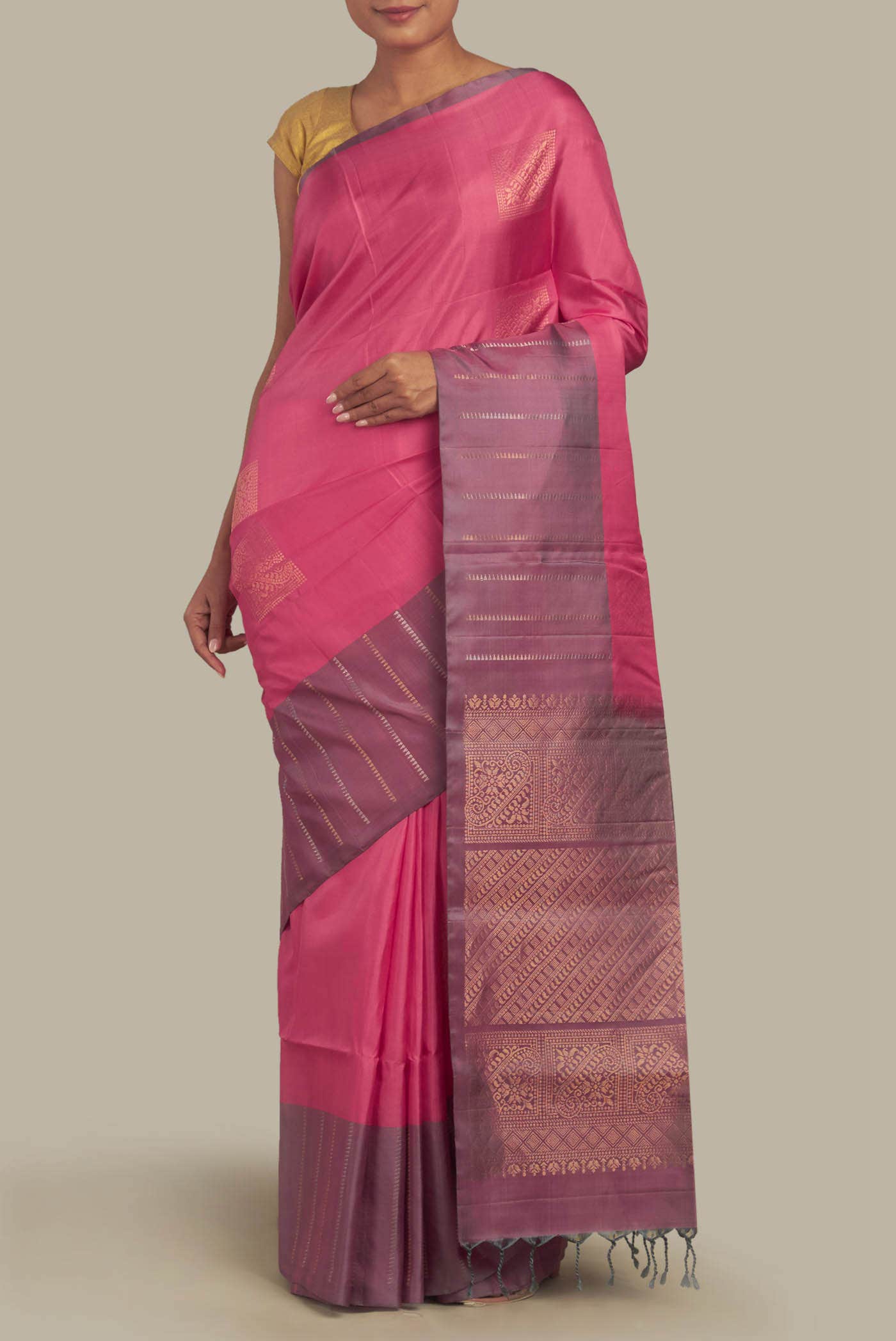 Pink Soft Silk Saree