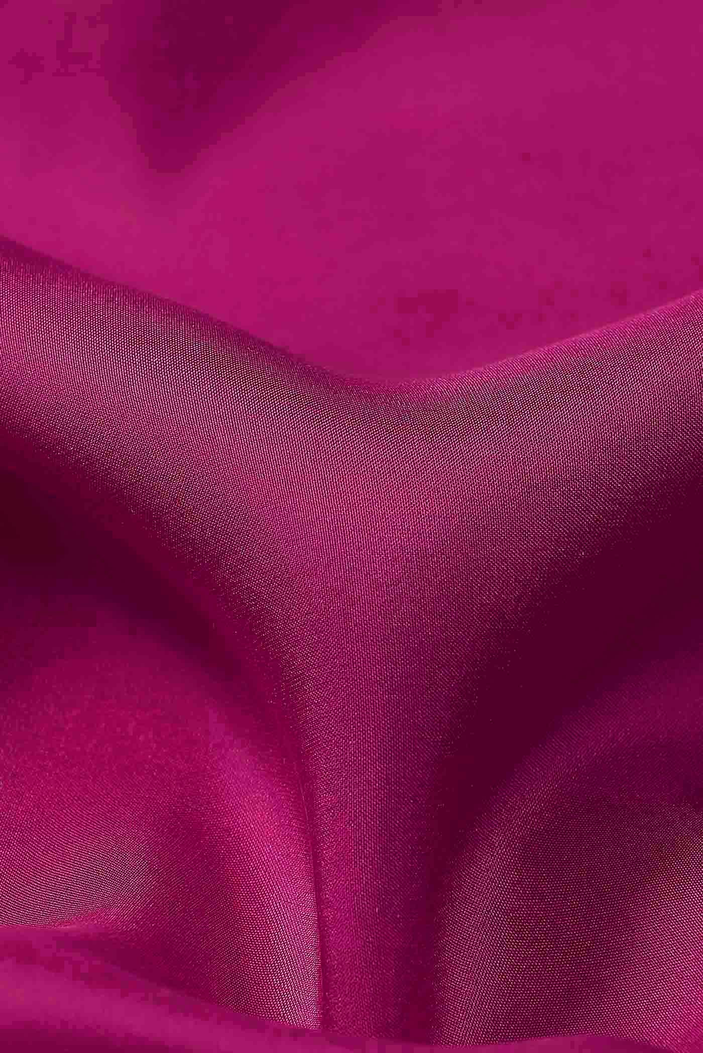 Pure Silk Pure Zari Pink Mysore Crepe Saree