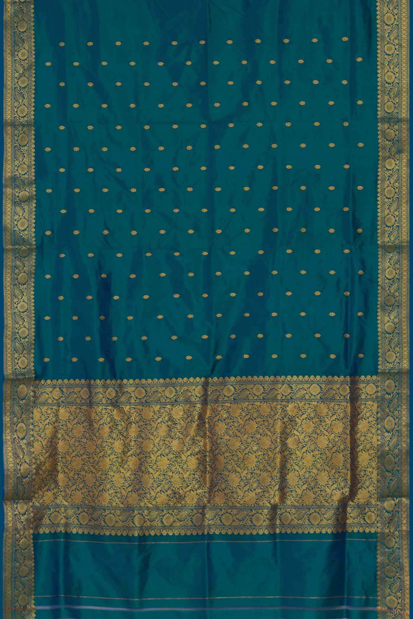 Blue Banarasi Katan Silk Saree