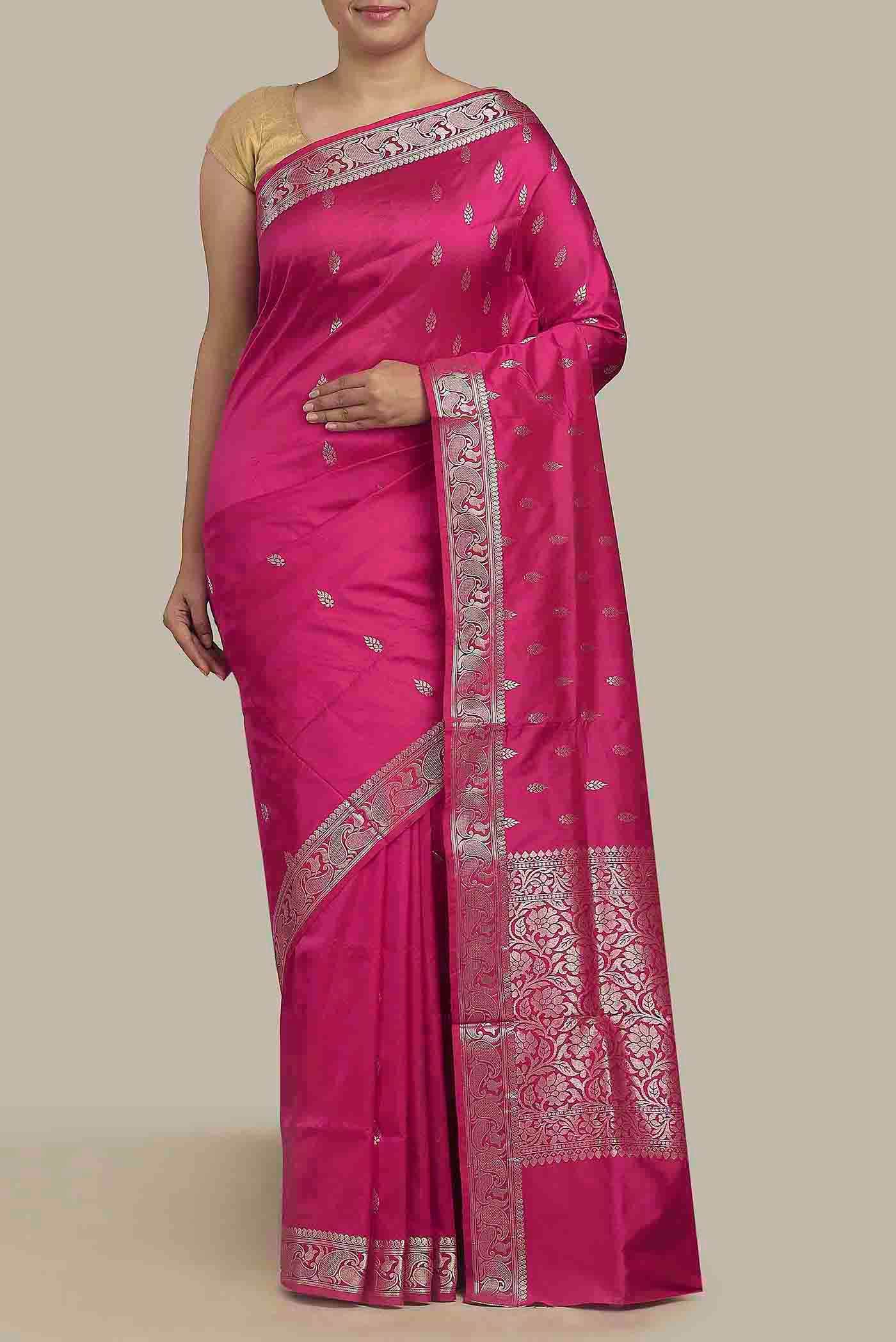 Pink Kanchipuram Silk Saree