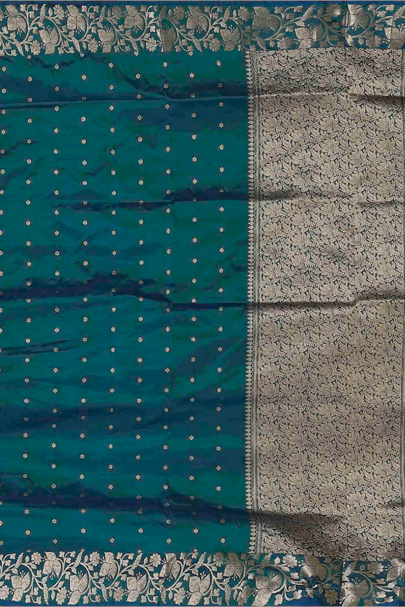 Blue Banarasi Silk Saree