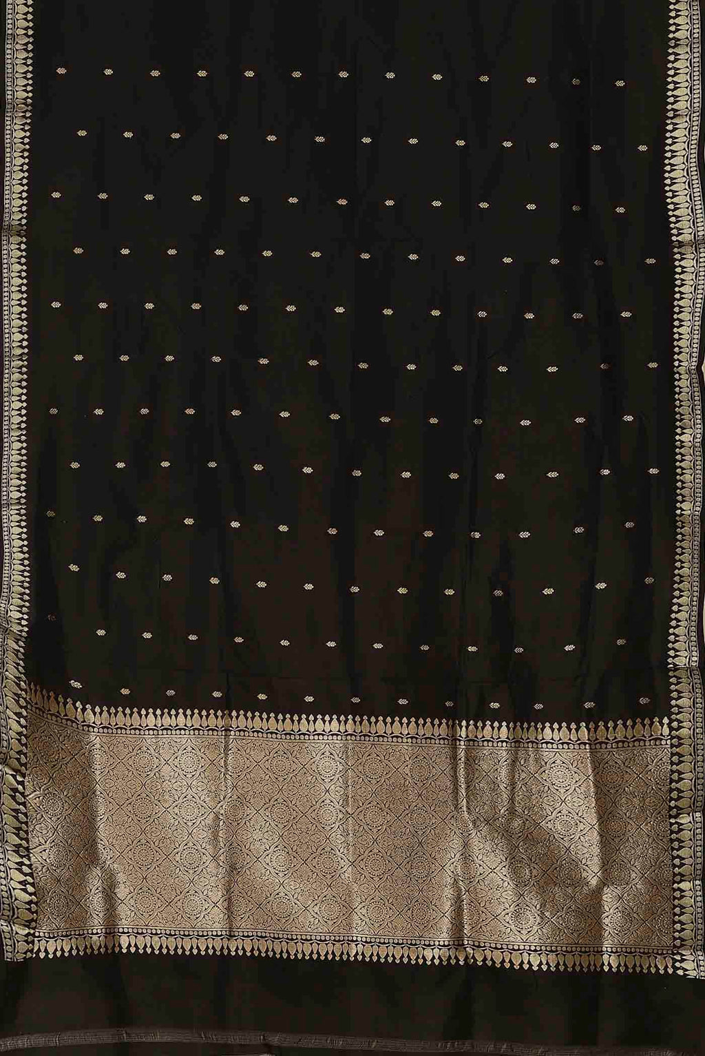 Black Banarasi Katan Silk Saree