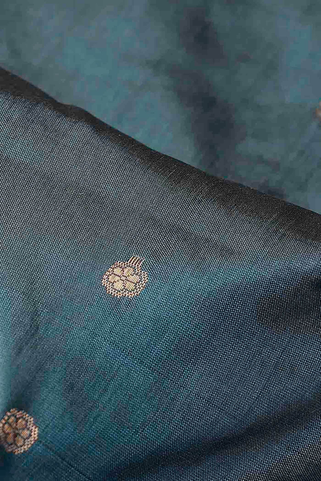 Blue Dual Tone Banarasi Katan Silk Saree