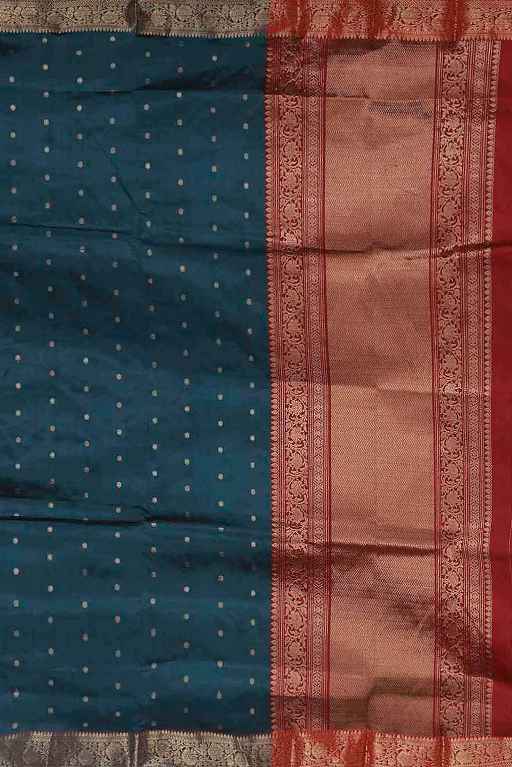 Blue Dual Tone Banarasi Katan Silk Saree