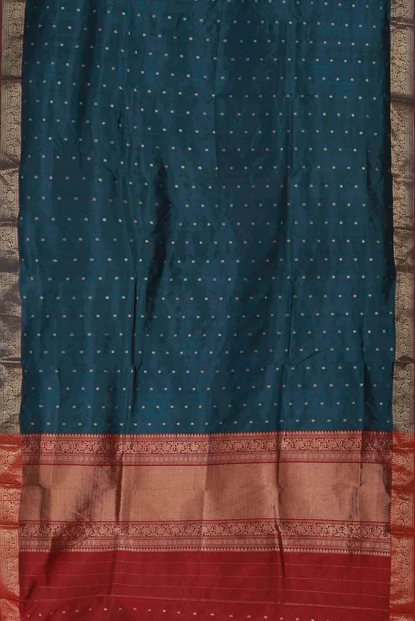 Blue Dual Tone Banarasi Katan Silk Saree