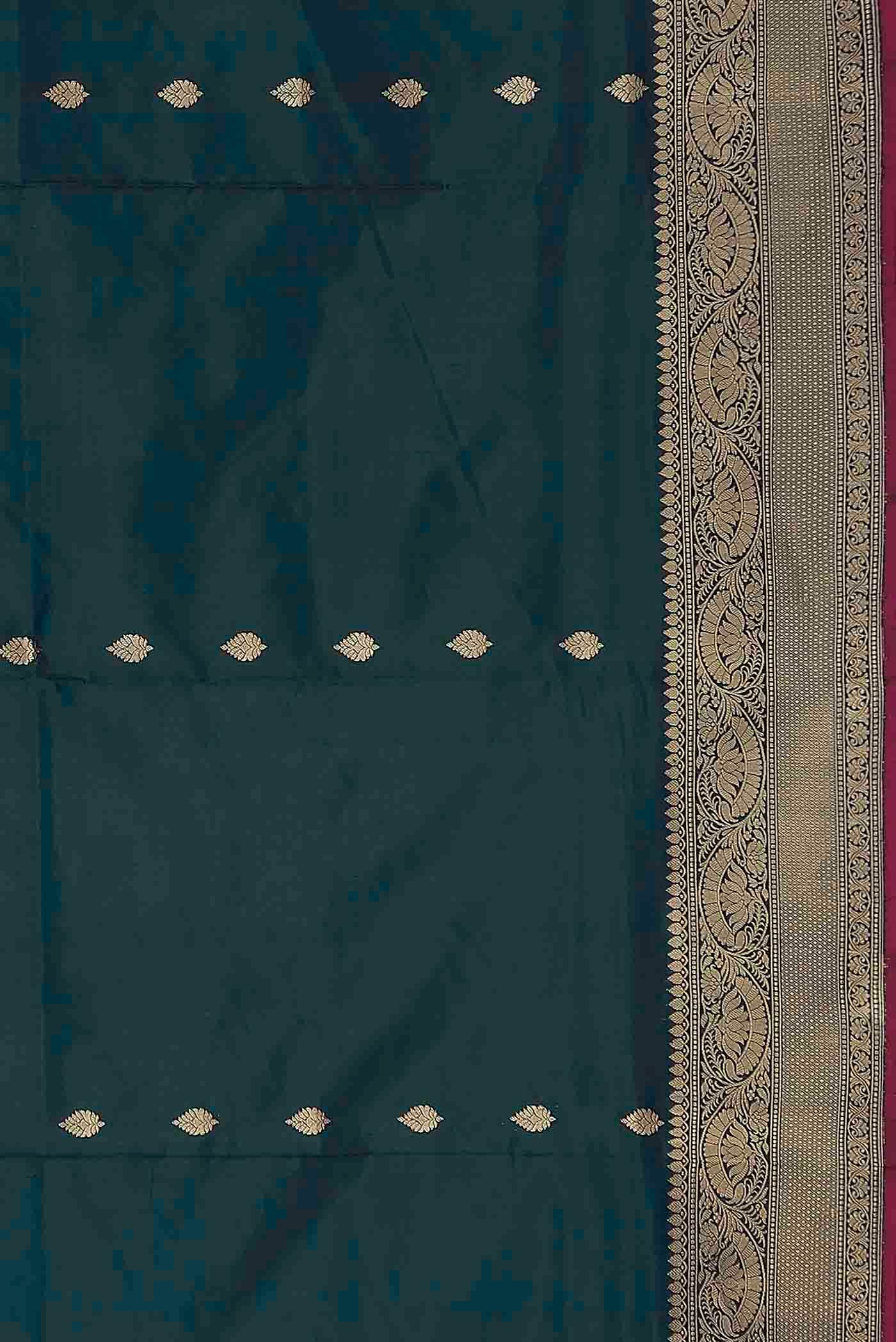 Blue Banarasi Katan Silk Saree