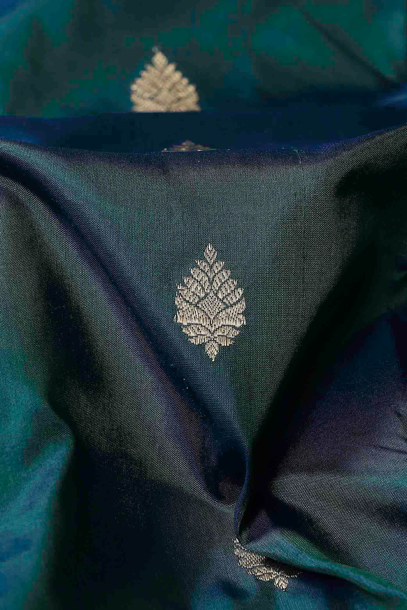 Blue Banarasi Katan Silk Saree