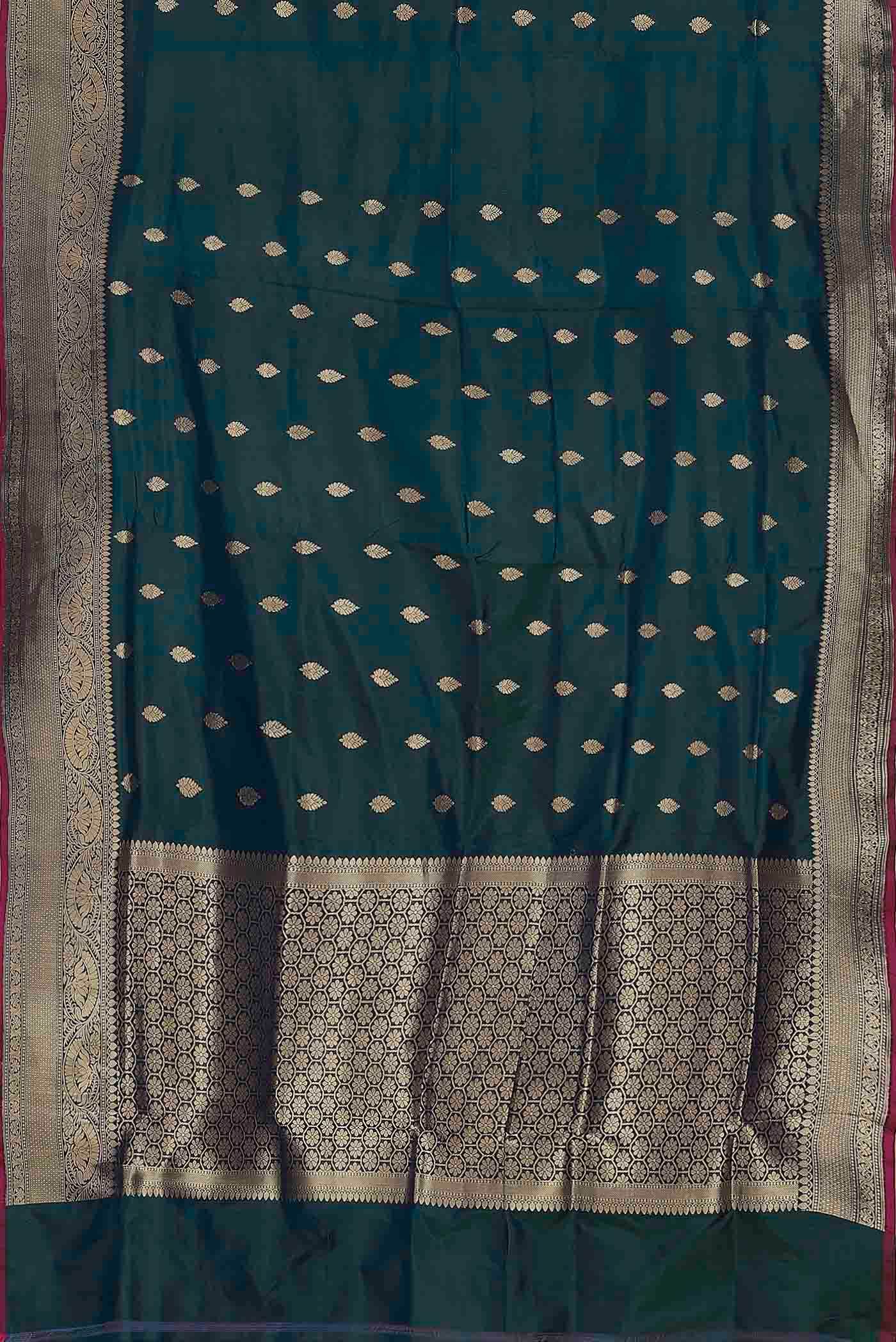 Blue Banarasi Katan Silk Saree
