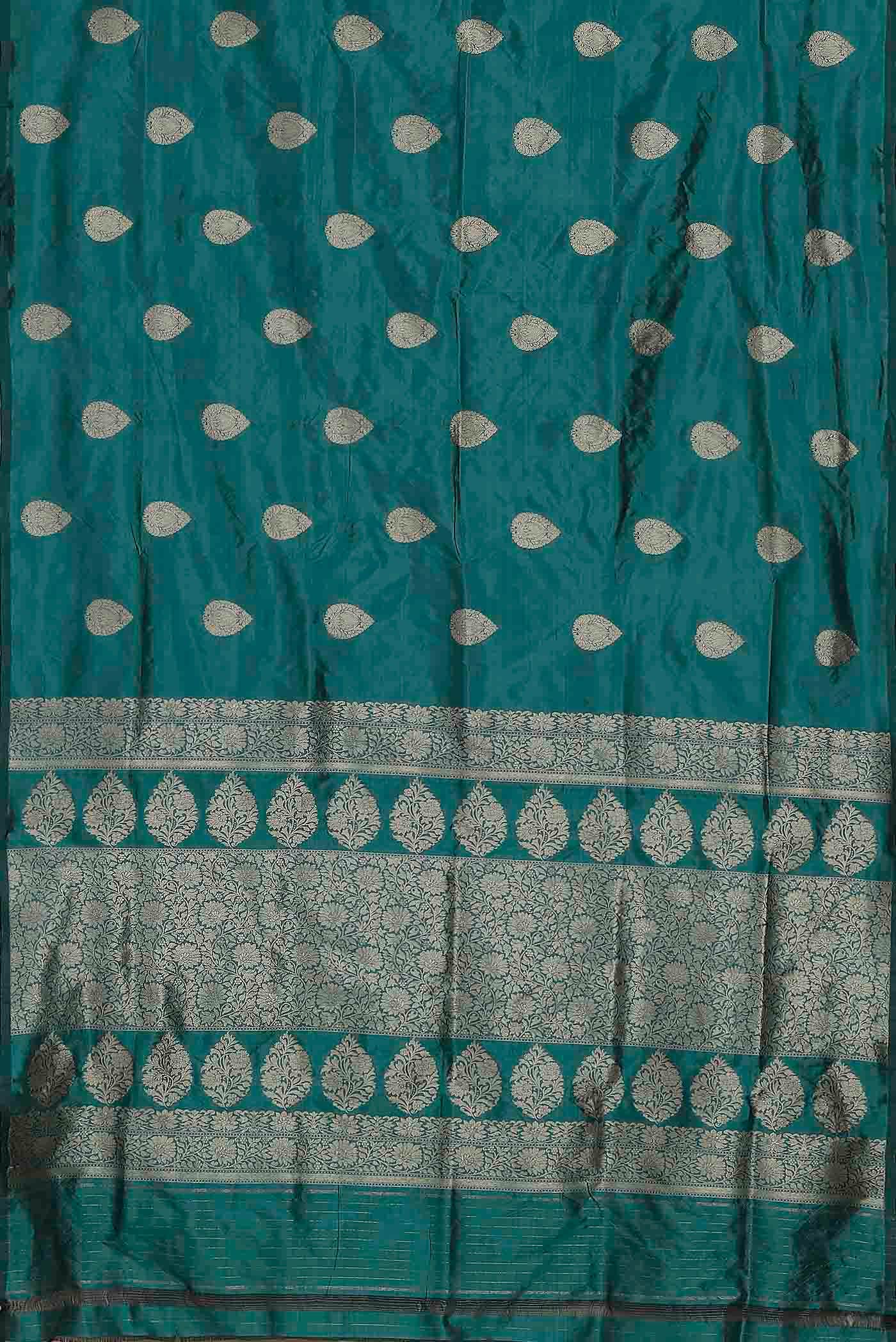 Blue Banarasi Katan Silk Saree