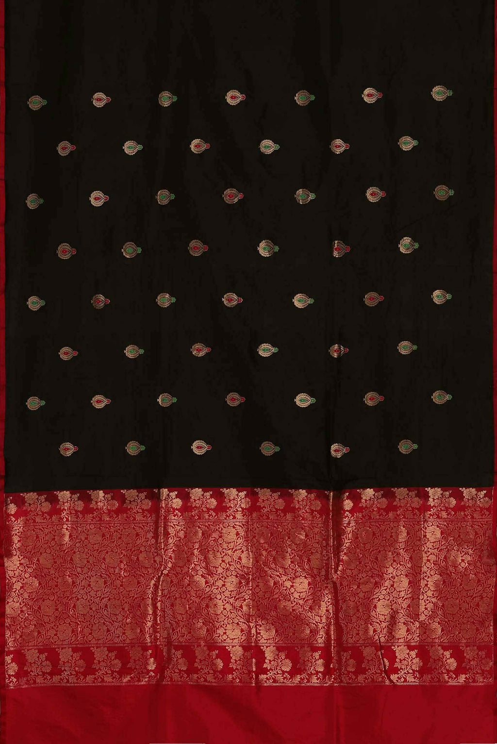 Black Banarasi Katan Silk Saree