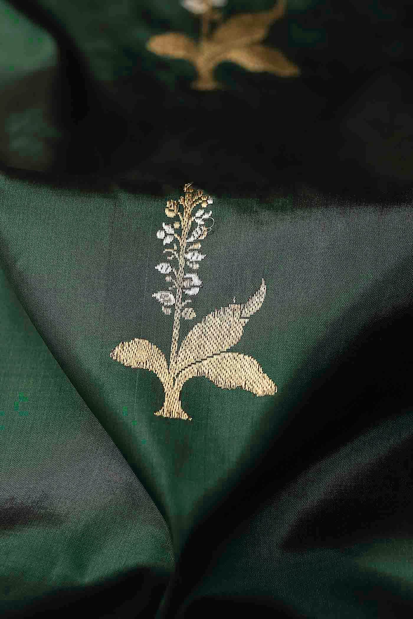 Green Banarasi Silk Saree