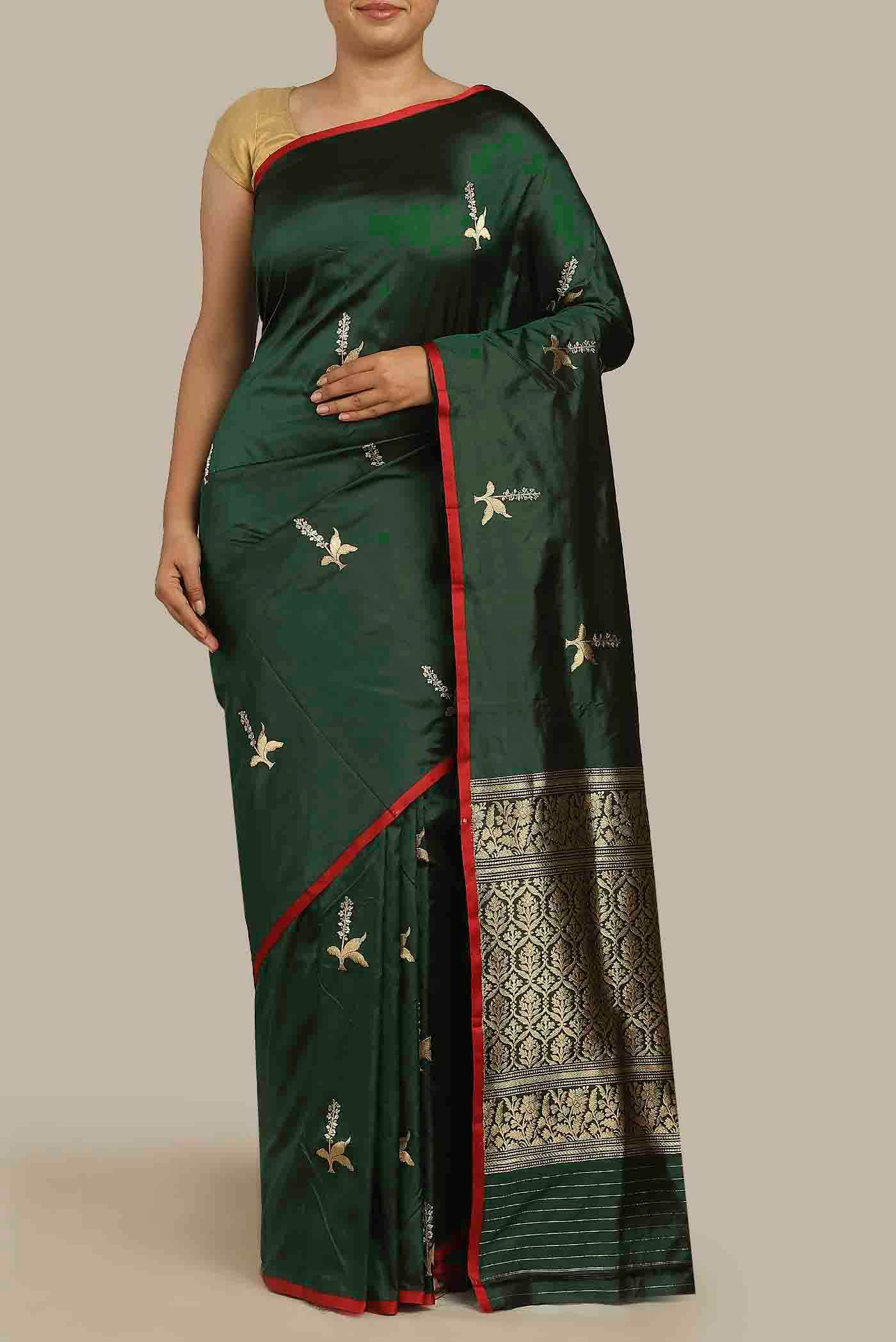 Green Banarasi Silk Saree