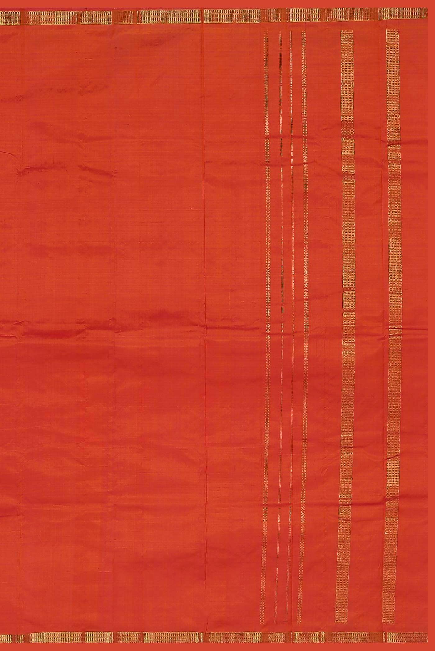 Orange Kanchipuram Silk Saree