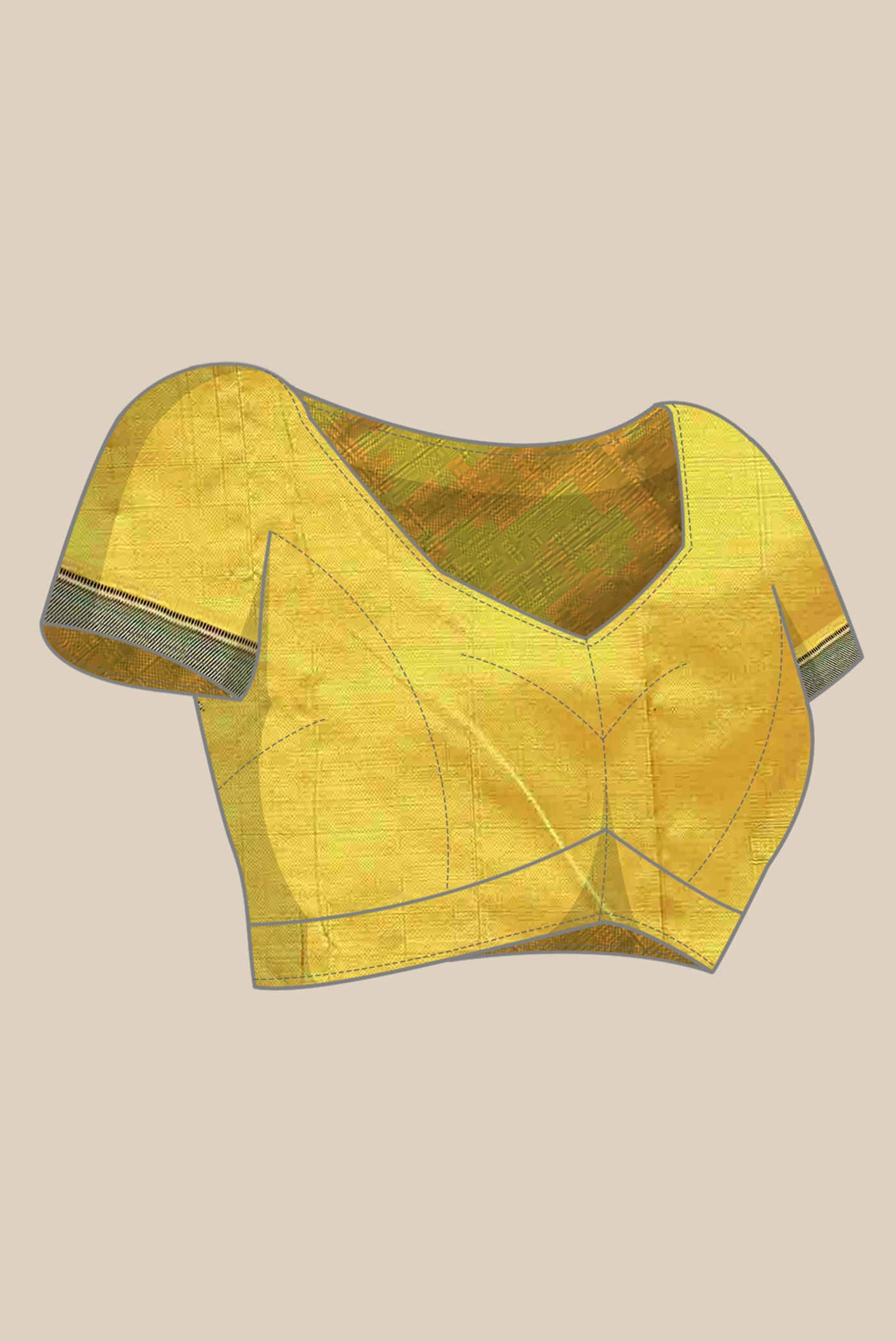 Yellow Kanchipuram Silk Saree