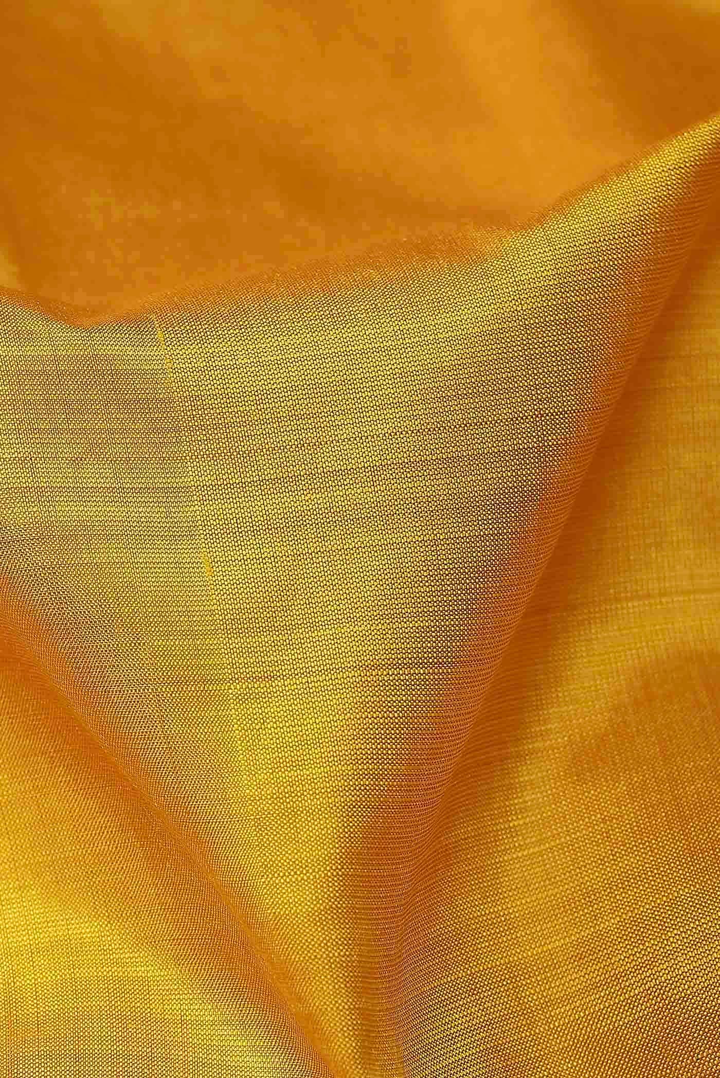 Yellow Kanchipuram Silk Saree