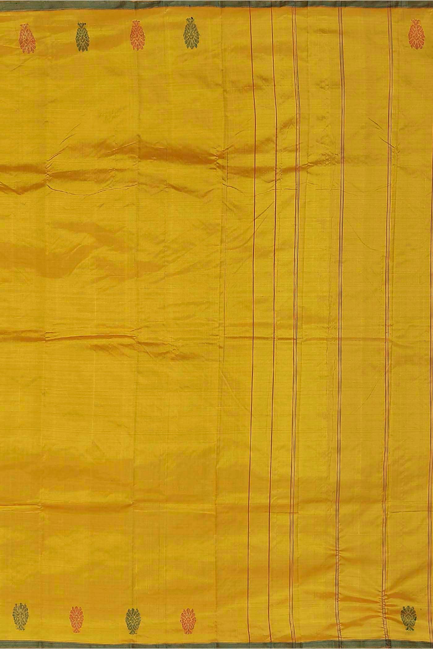 Yellow Kanchipuram Silk Saree