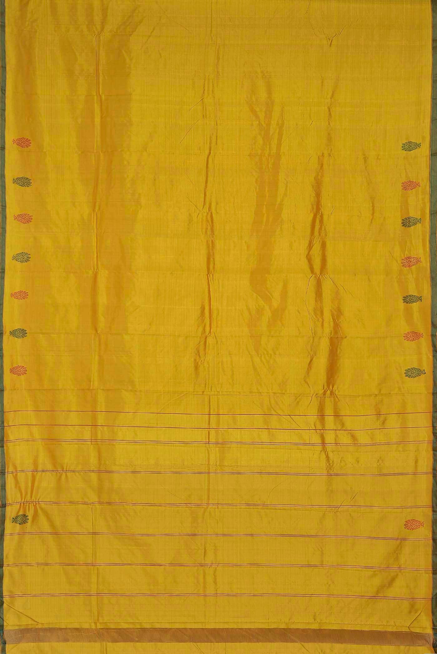Yellow Kanchipuram Silk Saree