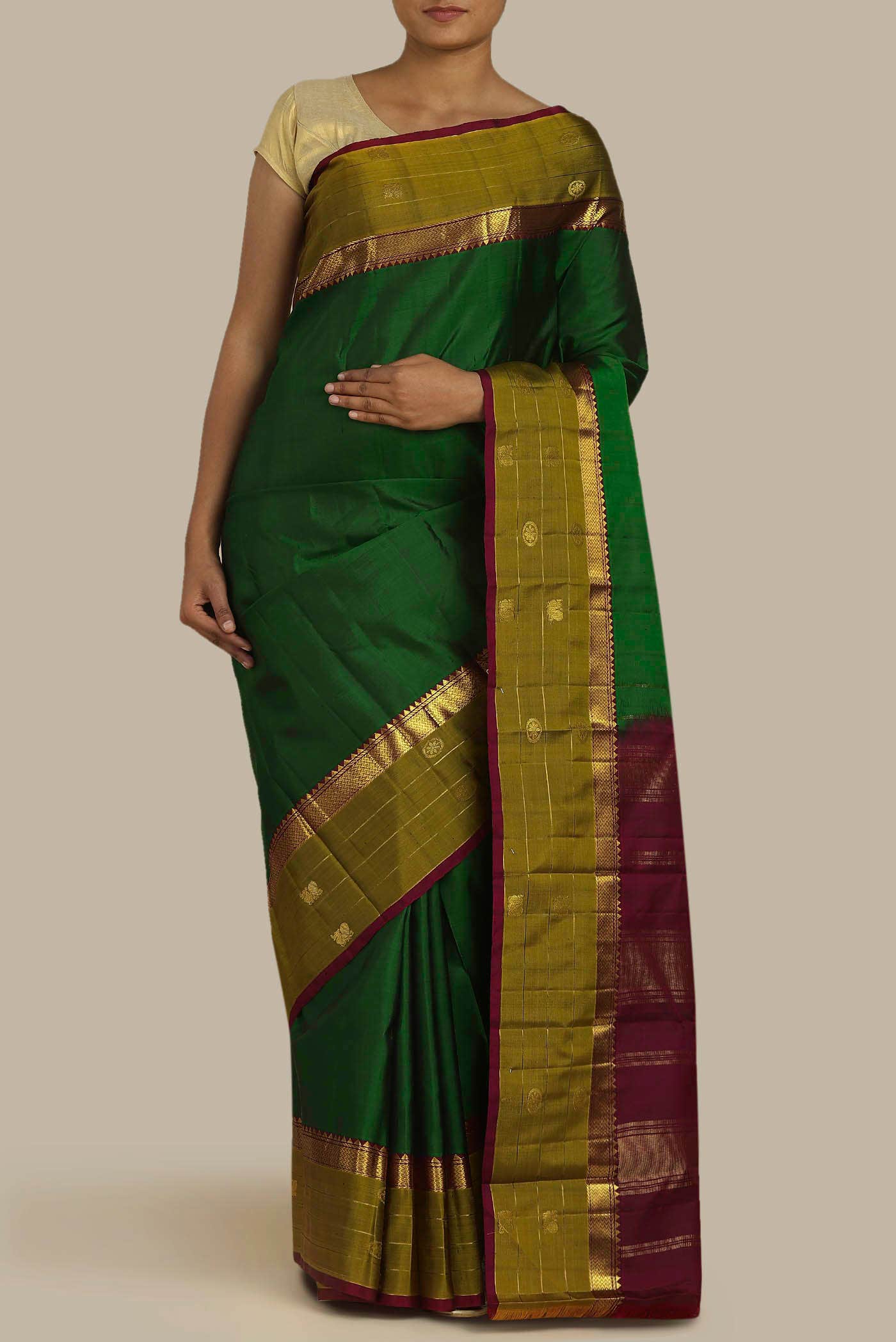 Green Kanchipuram Silk Saree