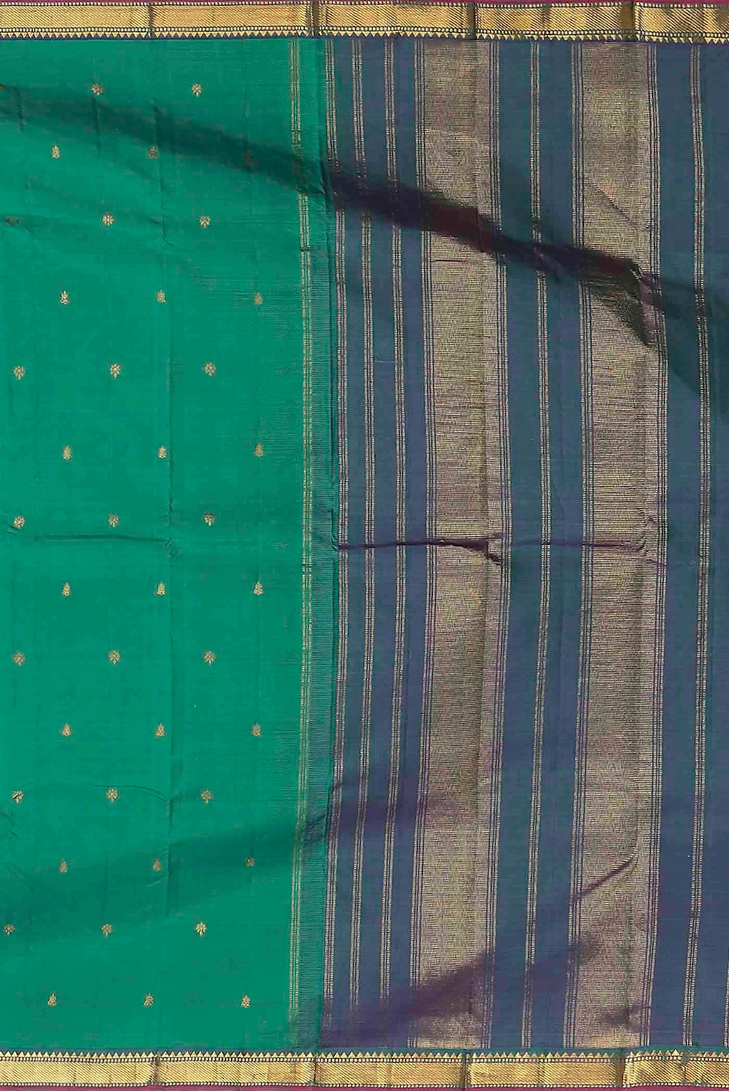 Green Dual Tone Kanchipuram Silk Saree