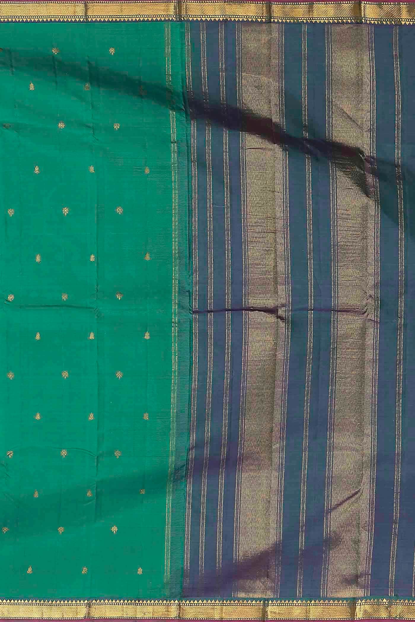 Green Dual Tone Kanchipuram Silk Saree
