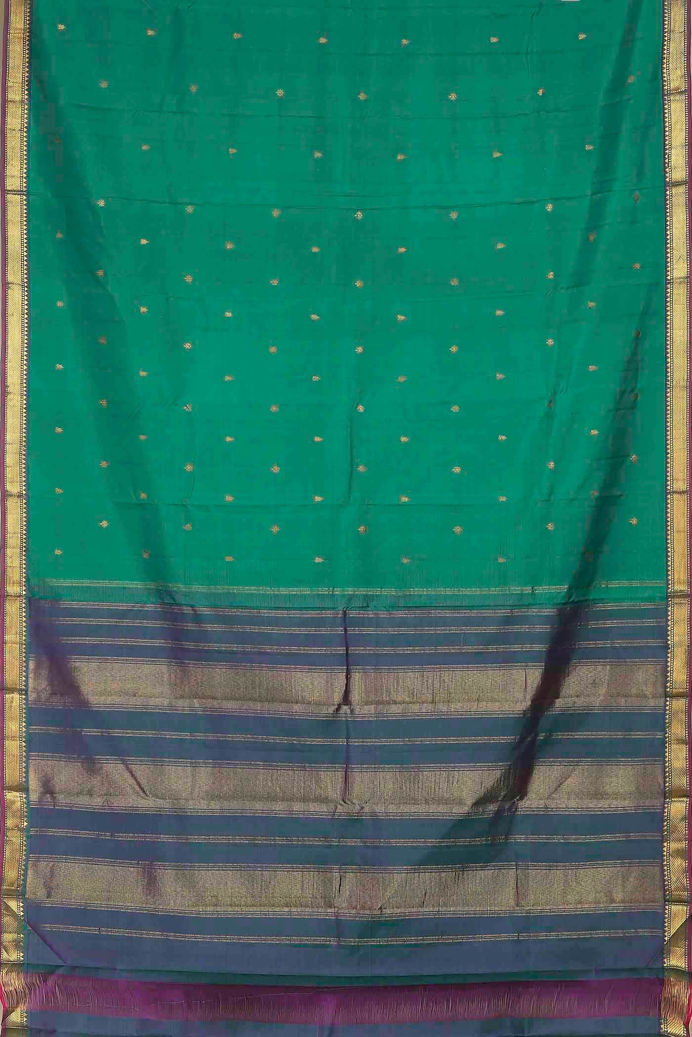 Green Dual Tone Kanchipuram Silk Saree
