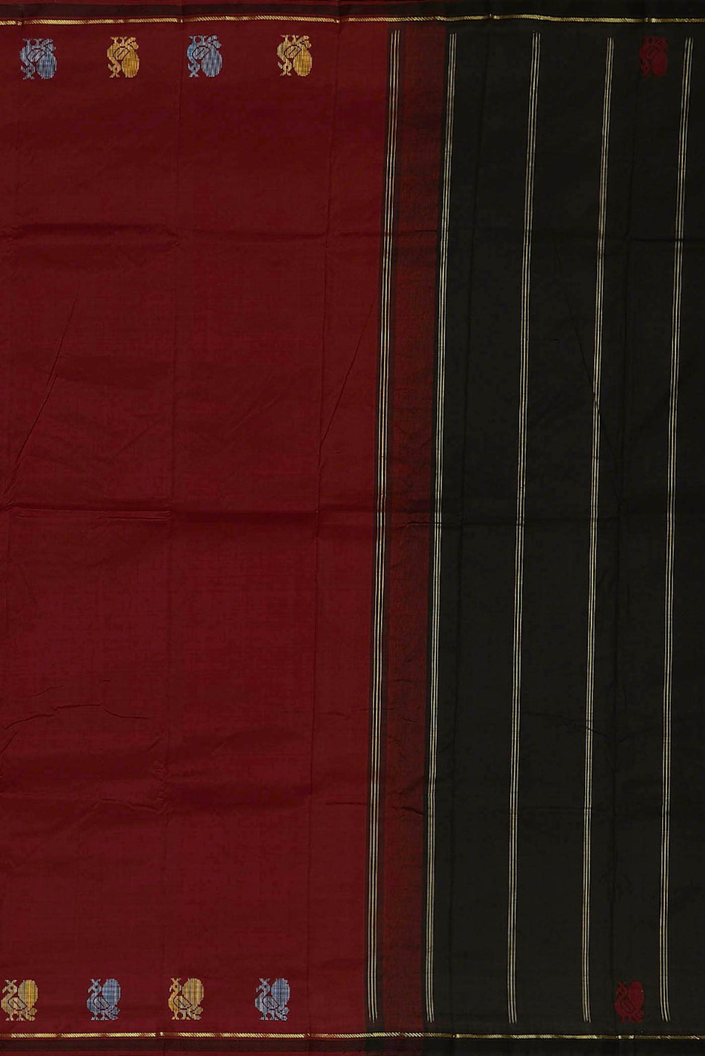 Maroon Kanchipuram Silk Saree