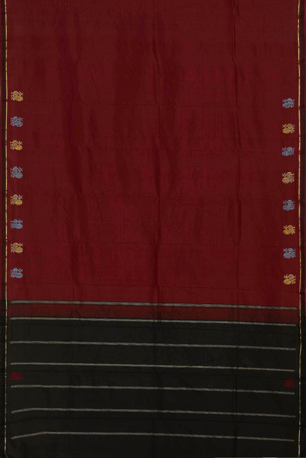 Maroon Kanchipuram Silk Saree