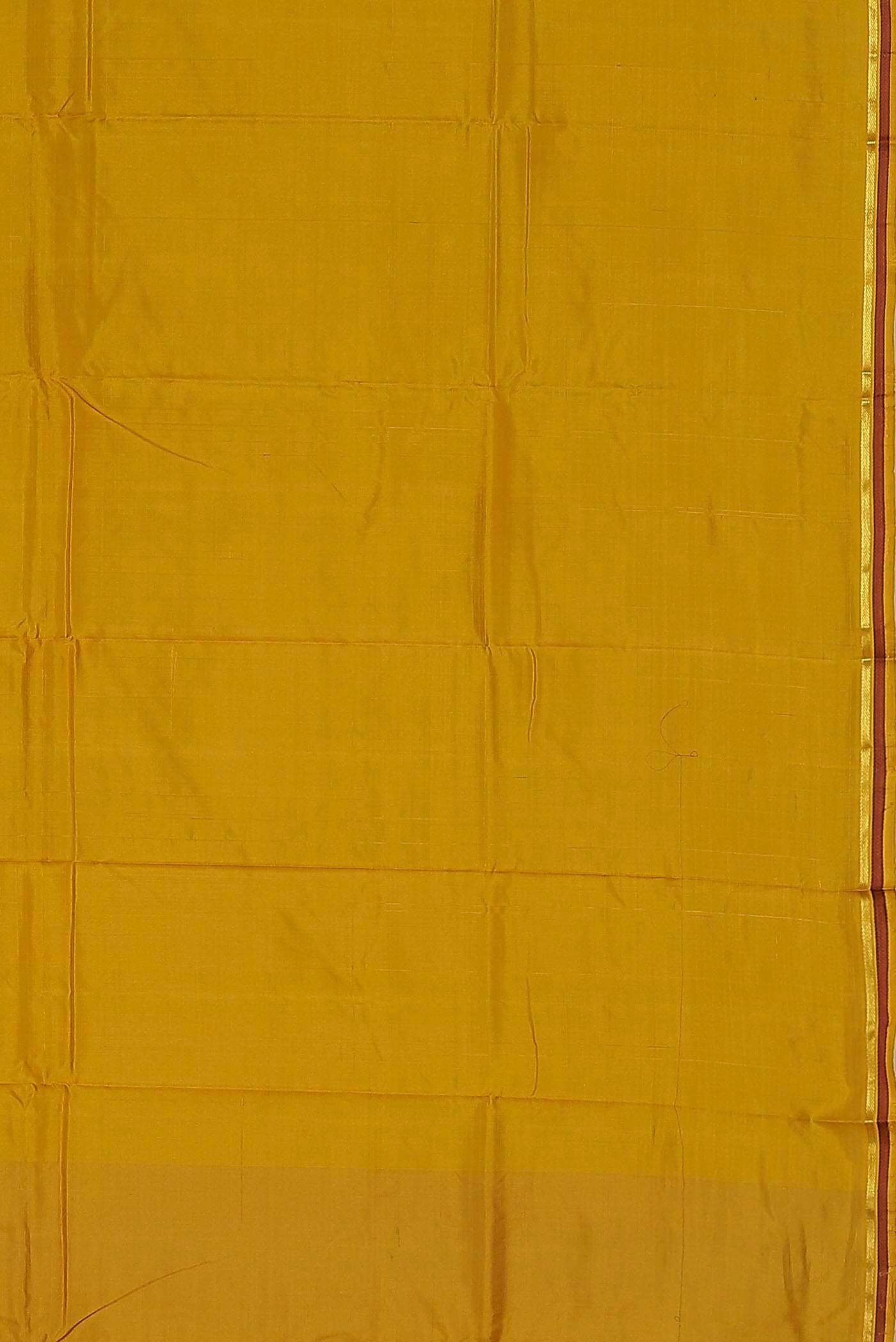 Yellow Kanchipuram Silk Saree
