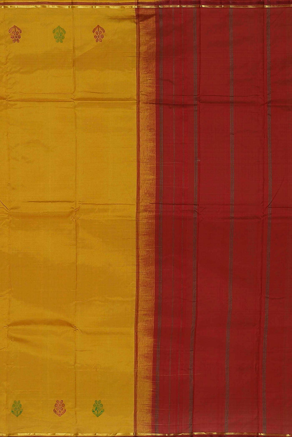 Yellow Kanchipuram Silk Saree