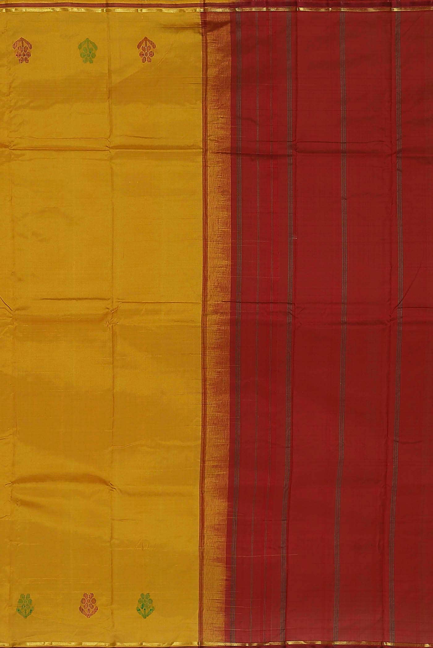 Yellow Kanchipuram Silk Saree