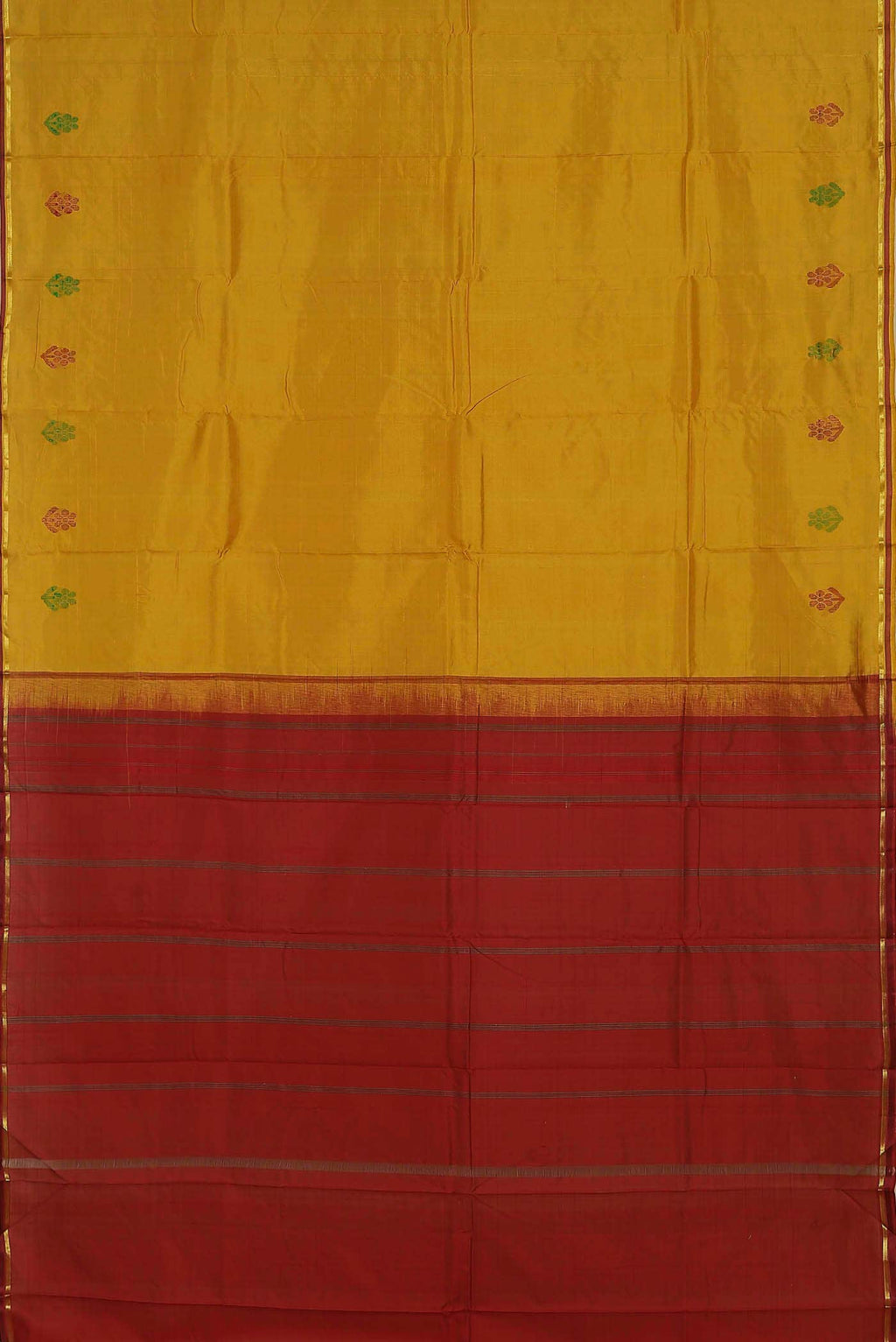 Yellow Kanchipuram Silk Saree