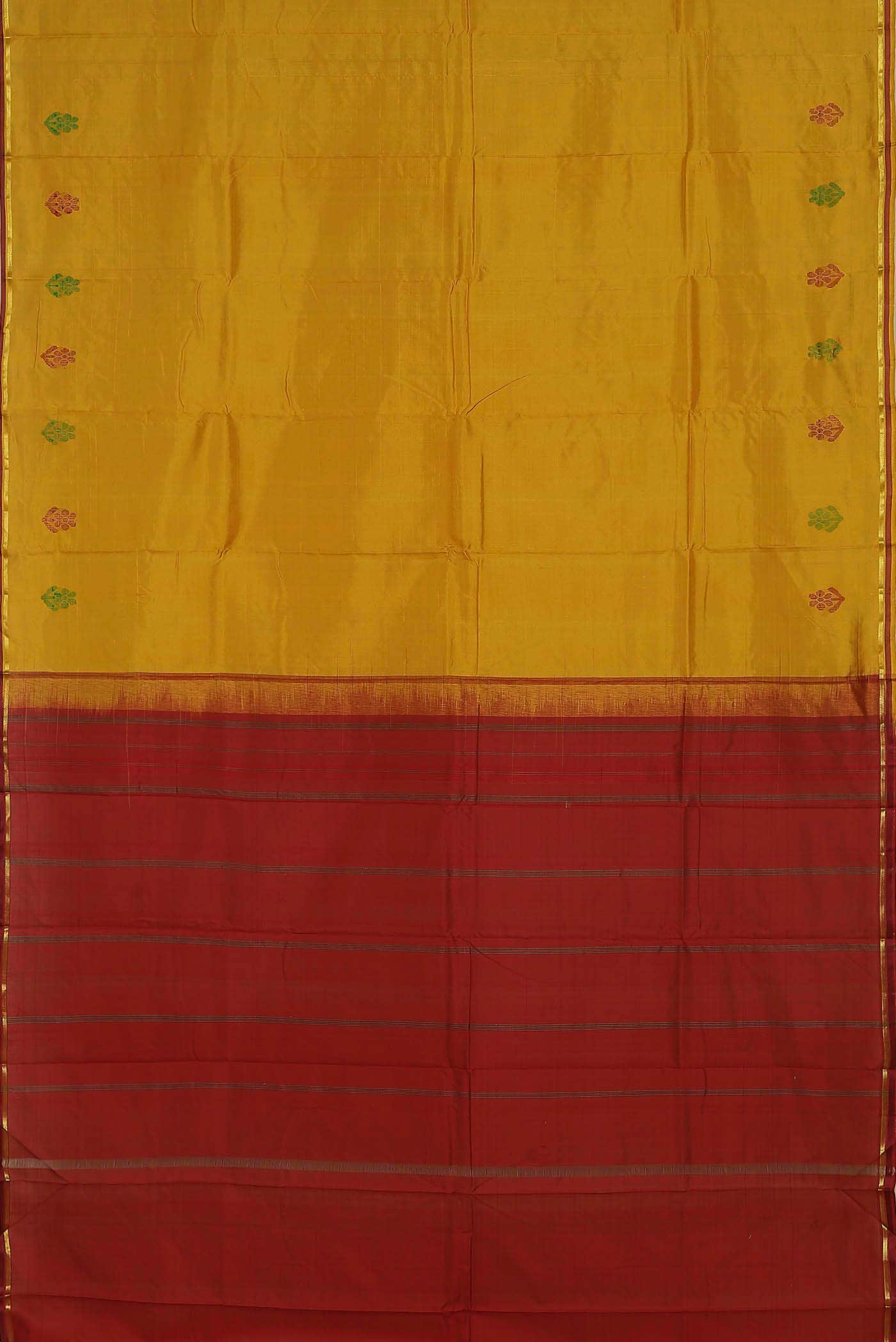 Yellow Kanchipuram Silk Saree