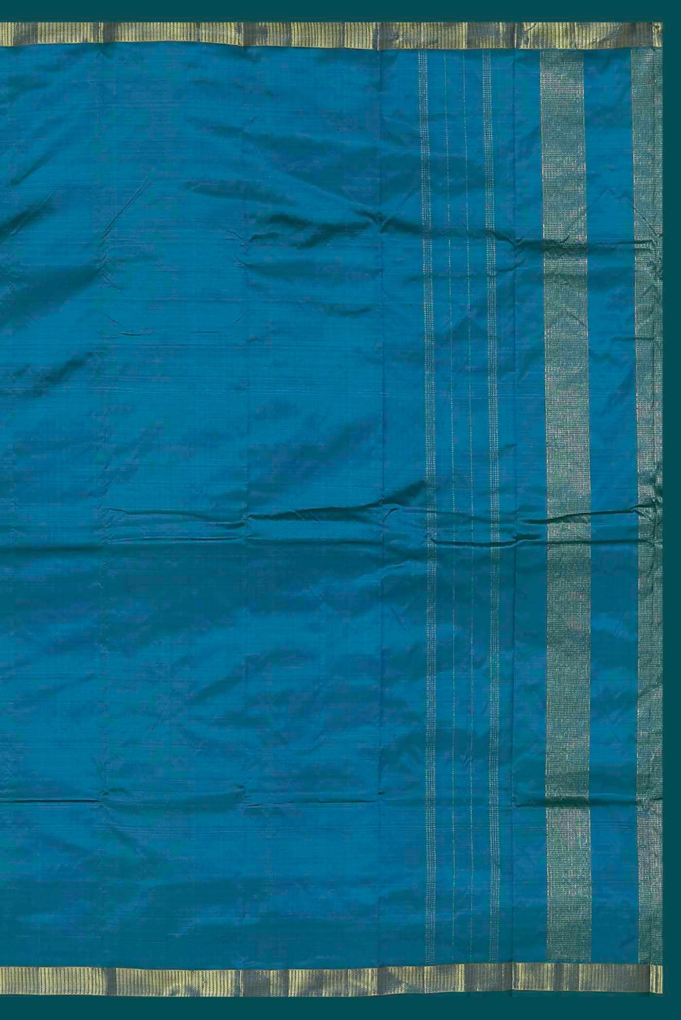 Blue Kanchipuram Silk Saree