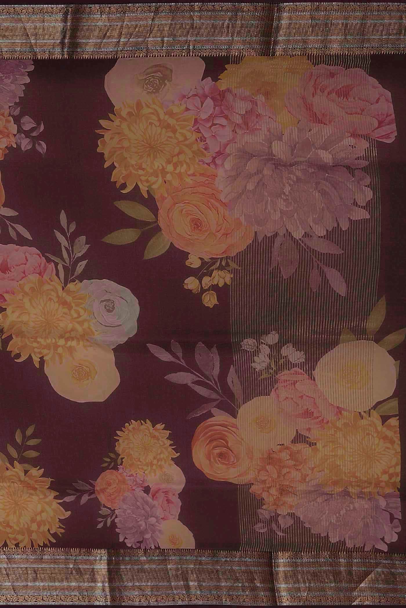 Purple Organza Silk Saree