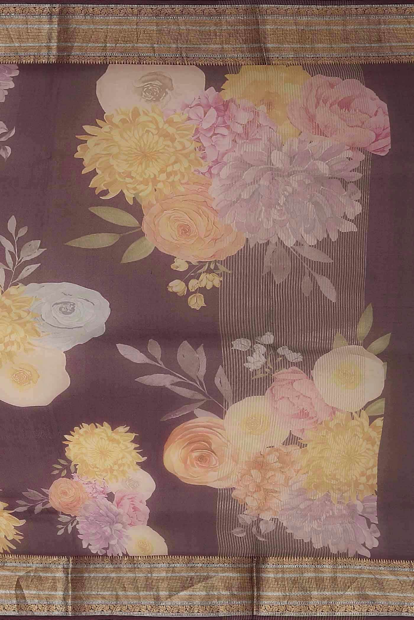 Purple Organza Silk Saree