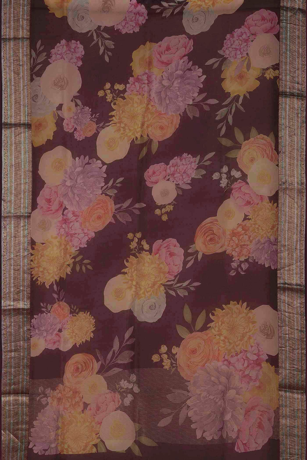 Purple Organza Silk Saree