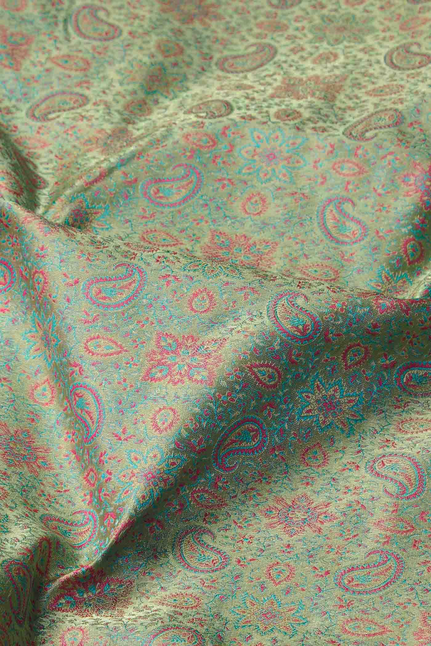 Green Banarasi Tanchoi Silk Saree