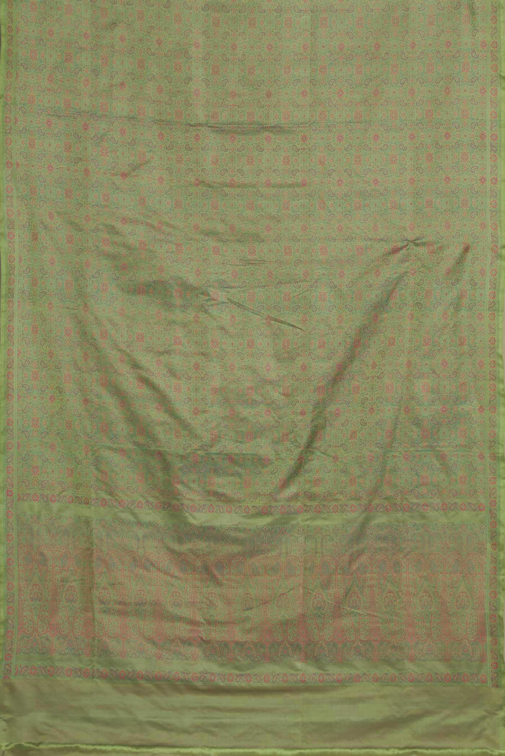 Green Banarasi Tanchoi Silk Saree
