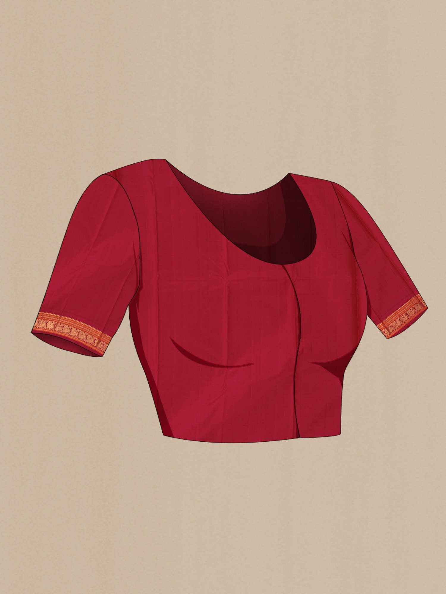 Pure Silk Pure Zari Beige Kanchipuram Saree