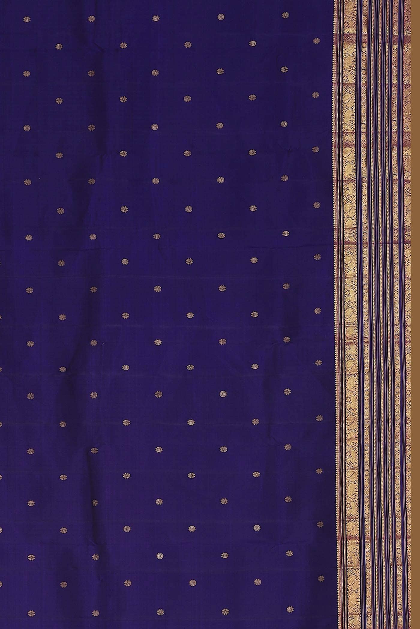 Blue Kanchipuram Silk Saree