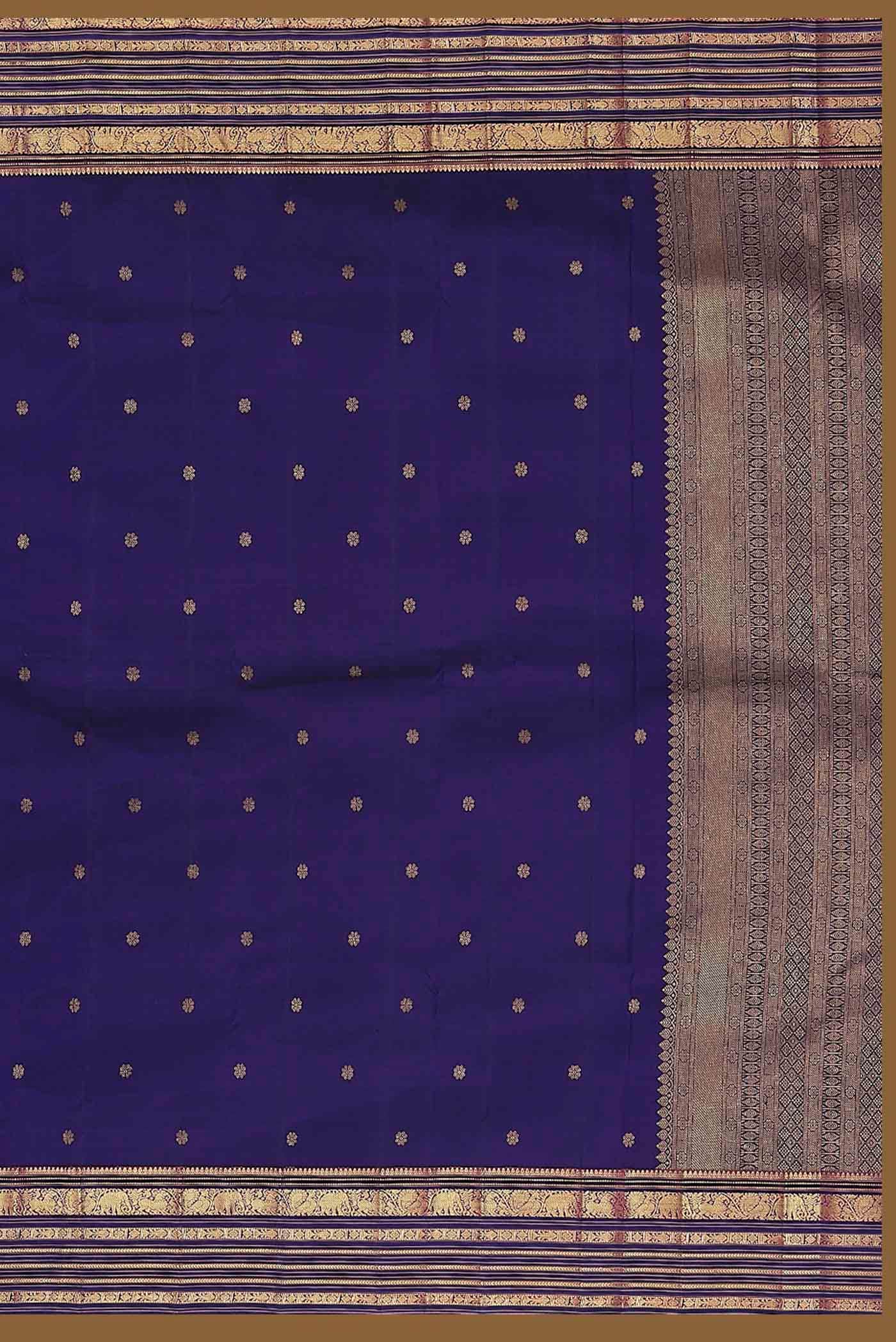 Blue Kanchipuram Silk Saree