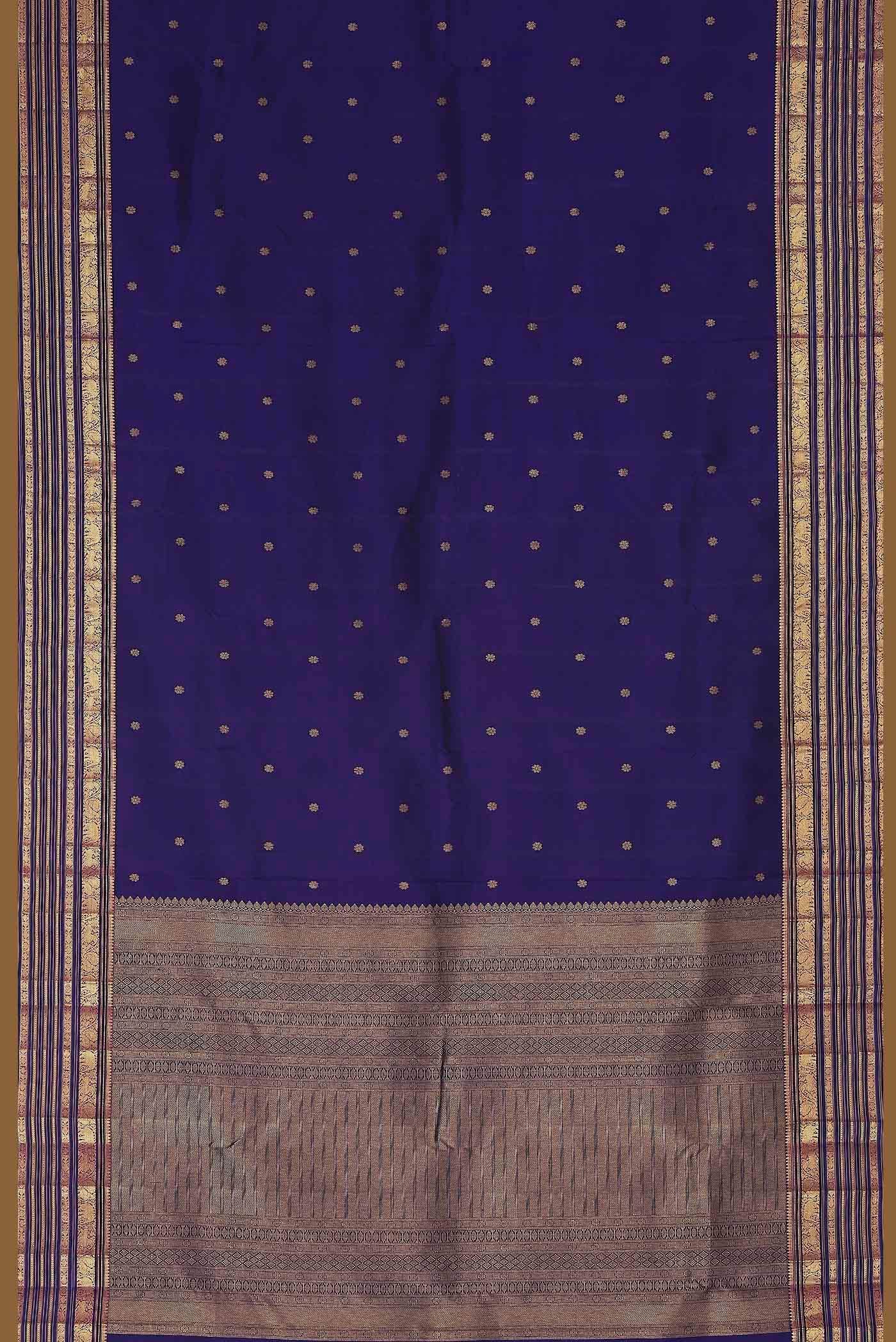 Blue Kanchipuram Silk Saree