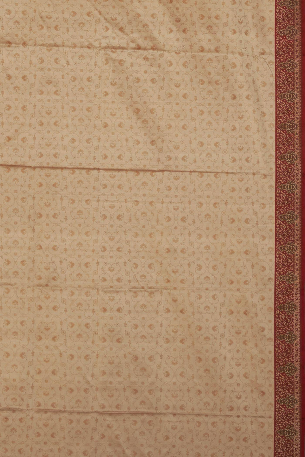 Beige Banarasi Silk Saree