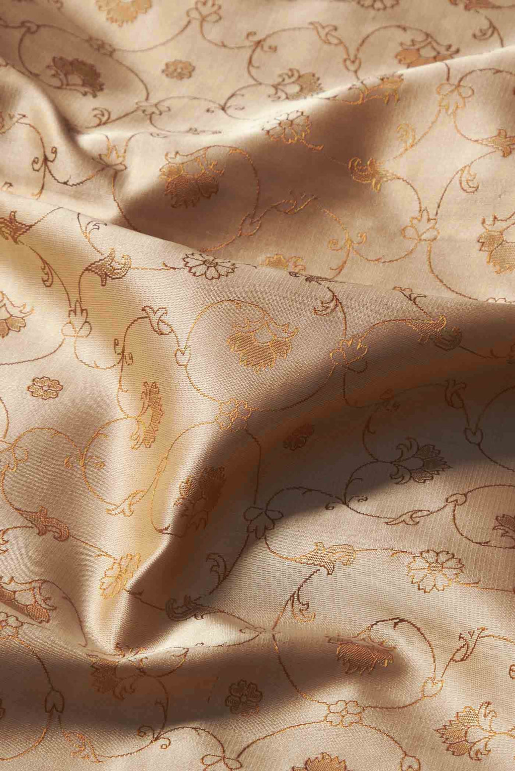 Beige Banarasi Silk Saree